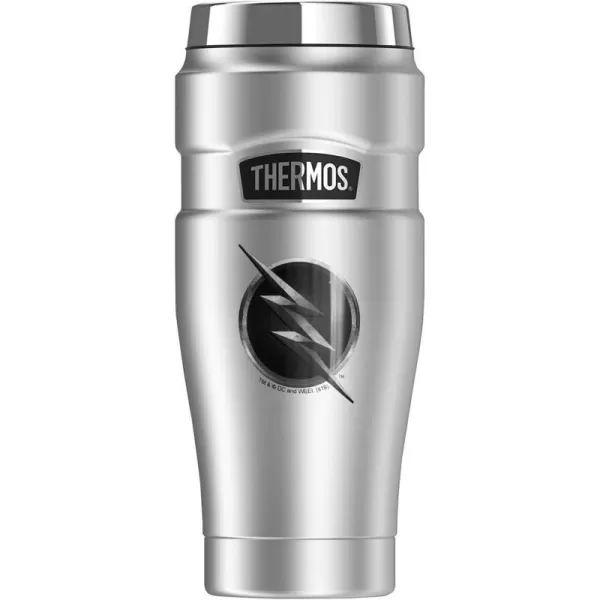 THERMOS The Flash Zoom Logo Black STAINLESS KING Stainless Steel Travel Tumbler Vacuum insulated amp Double Wall 16ozTHERMOS The Flash Zoom Logo Black STAINLESS KING Stainless Steel Travel Tumbler Vacuum insulated amp Double Wall 16oz