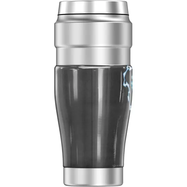 THERMOS Wonder Woman Character STAINLESS KING Stainless Steel Travel Tumbler Vacuum insulated amp Double Wall 16oz16 oz Tumbler Black Lightning