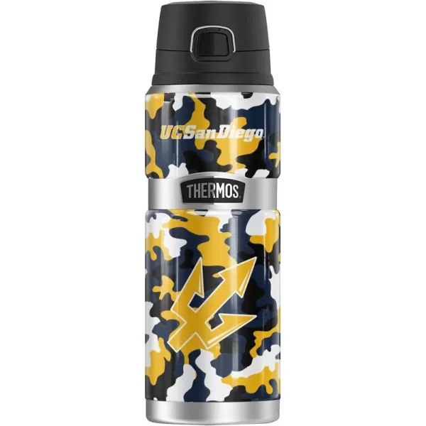 THERMOS University of California San Diego OFFICIAL Camo STAINLESS KING Stainless Steel Drink Bottle Vacuum insulated amp Double Wall 24oz24 oz Bottle Camo