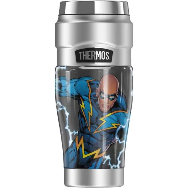 THERMOS Wonder Woman Character STAINLESS KING Stainless Steel Travel Tumbler Vacuum insulated amp Double Wall 16oz16 oz Tumbler Black Lightning