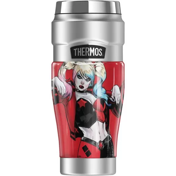 THERMOS Wonder Woman Character STAINLESS KING Stainless Steel Travel Tumbler Vacuum insulated amp Double Wall 16oz16 oz Tumbler Harley Quinn