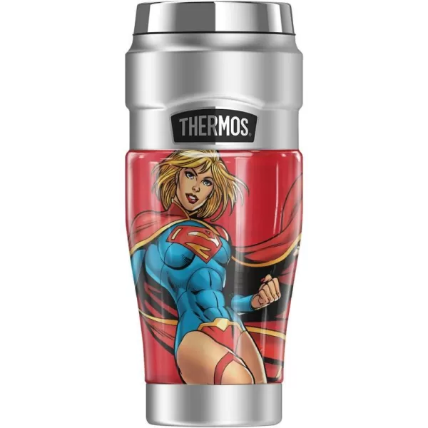 THERMOS Wonder Woman Character STAINLESS KING Stainless Steel Travel Tumbler Vacuum insulated amp Double Wall 16oz16 oz Tumbler Supergirl