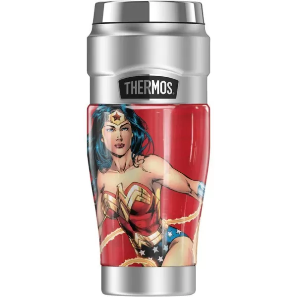 THERMOS Wonder Woman Character STAINLESS KING Stainless Steel Travel Tumbler Vacuum insulated amp Double Wall 16oz16 oz Tumbler Wonder Woman