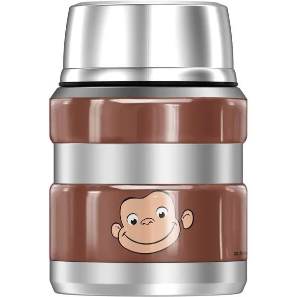 Curious George Curious George Big Faces THERMOS STAINLESS KING Stainless Steel Food Jar with Folding Spoon Vacuum insulated amp Double Wall 16ozCurious George Curious George Big Faces THERMOS STAINLESS KING Stainless Steel Food Jar with Folding Spoon Vacuum insulated amp Double Wall 16oz