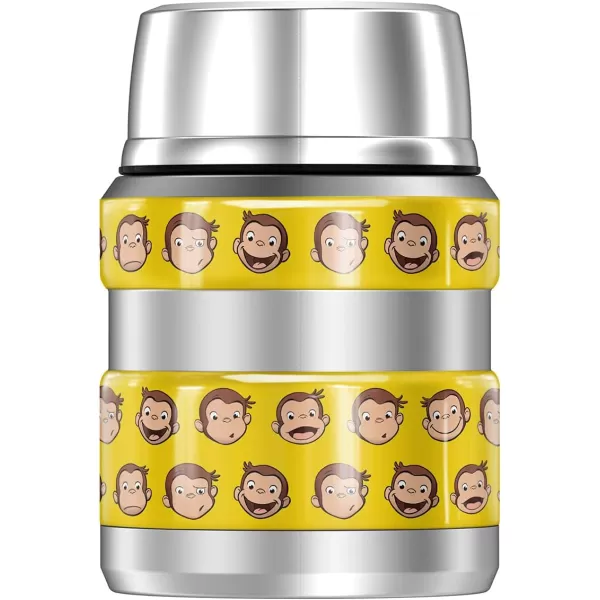 Curious George Curious George Faces THERMOS STAINLESS KING Stainless Steel Food Jar with Folding Spoon Vacuum insulated amp Double Wall 16ozCurious George Curious George Faces THERMOS STAINLESS KING Stainless Steel Food Jar with Folding Spoon Vacuum insulated amp Double Wall 16oz