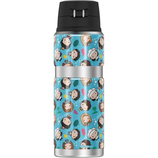 Friends Chibi Pattern THERMOS STAINLESS KING Stainless Steel Drink Bottle Vacuum insulated amp Double Wall 24oz24 oz Bottle CHIBI PATTERN