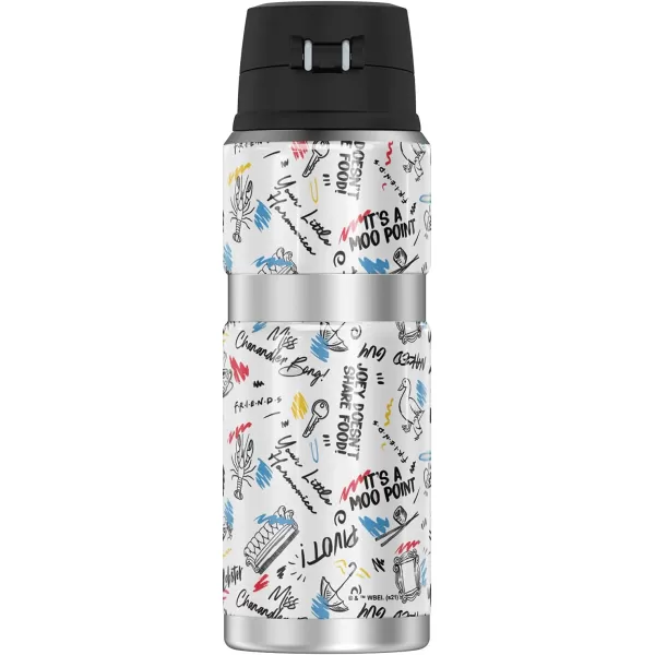 Friends Chibi Pattern THERMOS STAINLESS KING Stainless Steel Drink Bottle Vacuum insulated amp Double Wall 24oz24 oz Bottle INK PEN FRIENDS PATTERN