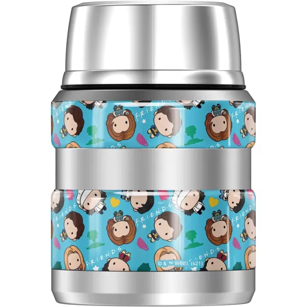 Friends Iconic Pattern THERMOS STAINLESS KING Stainless Steel Food Jar with Folding Spoon Vacuum insulated amp Double Wall 16oz16 oz Food Jar CHIBI PATTERN