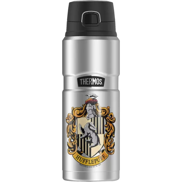 Harry Potter Hogwarts School Crest THERMOS STAINLESS KING Stainless Steel Drink Bottle Vacuum insulated amp Double Wall 24oz24 oz Bottle Hufflepuff House Crest