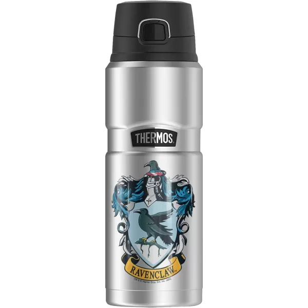 Harry Potter Hogwarts School Crest THERMOS STAINLESS KING Stainless Steel Drink Bottle Vacuum insulated amp Double Wall 24oz24 oz Bottle Ravenclaw House Crest