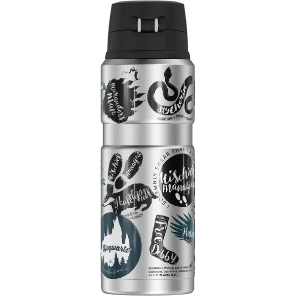 Harry Potter Hogwarts Stamp Collage THERMOS STAINLESS KING Stainless Steel Drink Bottle Vacuum insulated amp Double Wall 24ozHarry Potter Hogwarts Stamp Collage THERMOS STAINLESS KING Stainless Steel Drink Bottle Vacuum insulated amp Double Wall 24oz