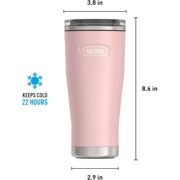 ICON SERIES BY THERMOS Stainless Steel Cold Tumbler 24 Ounce Sandstone24 Ounce Sunset Pink