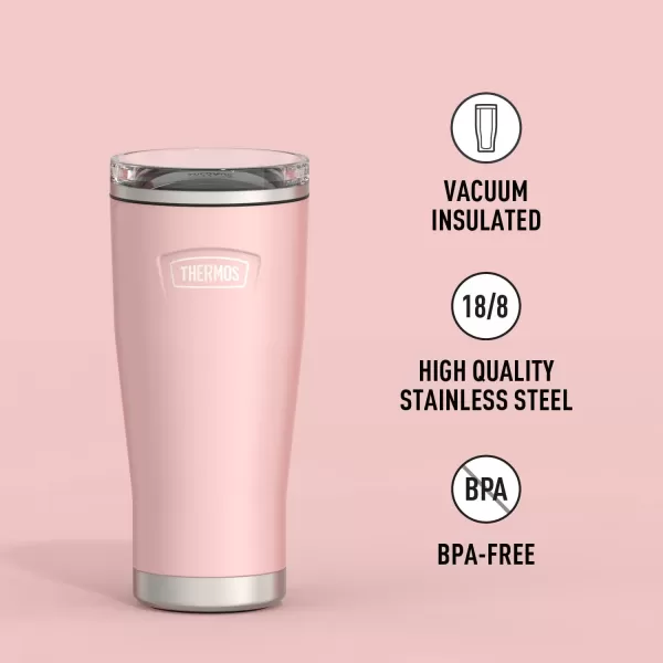 ICON SERIES BY THERMOS Stainless Steel Cold Tumbler 24 Ounce Sandstone24 Ounce Sunset Pink