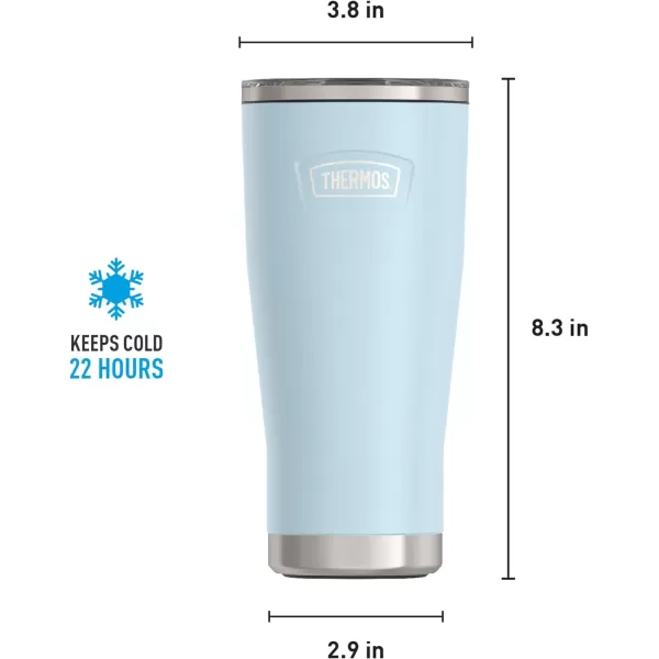 ICON SERIES BY THERMOS Stainless Steel Cold Tumbler with Slide Lock 24 Ounce Matte Stainless Steel24 Ounce Glacier