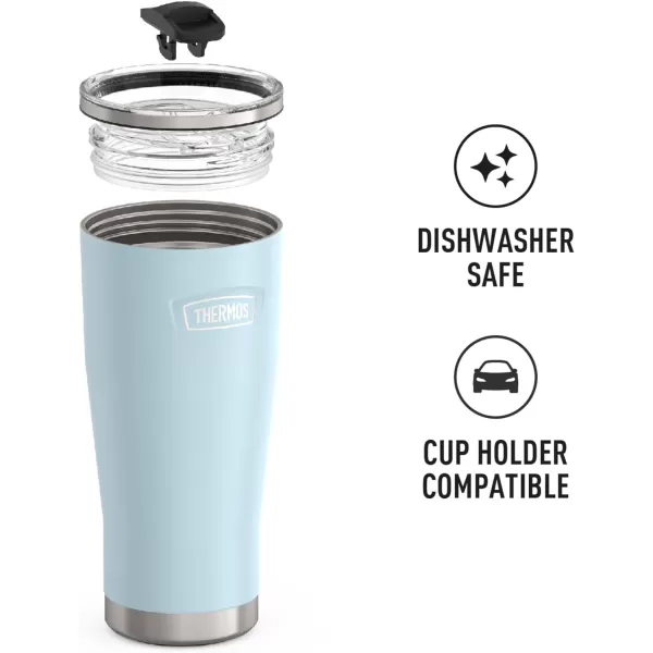 ICON SERIES BY THERMOS Stainless Steel Cold Tumbler with Slide Lock 24 Ounce Matte Stainless Steel24 Ounce Glacier