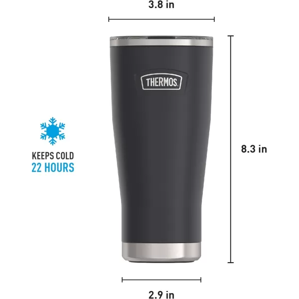 ICON SERIES BY THERMOS Stainless Steel Cold Tumbler with Slide Lock 24 Ounce Matte Stainless Steel24 Ounce Granite