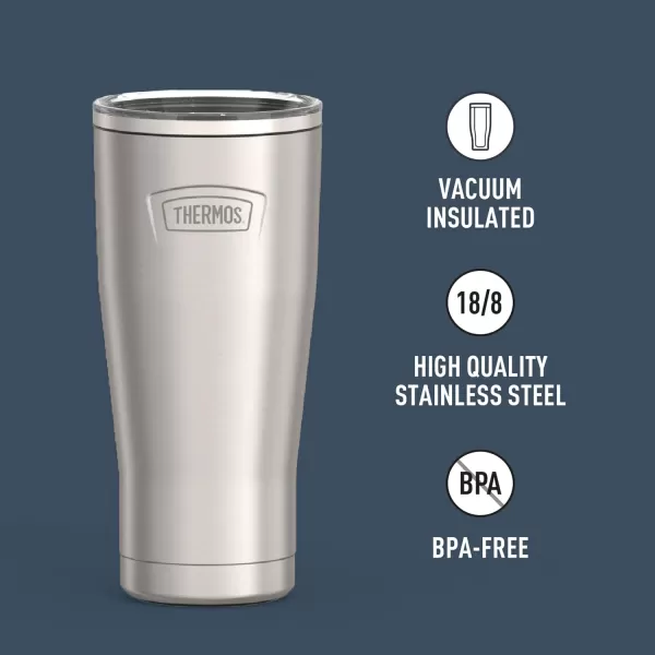 ICON SERIES BY THERMOS Stainless Steel Cold Tumbler with Slide Lock 24 Ounce Matte Stainless Steel24 Ounce Matte Stainless Steel