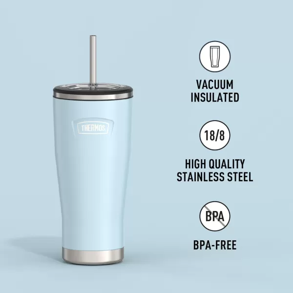 ICON SERIES BY THERMOS Stainless Steel Cold Tumbler with Straw 24 Ounce Sandstone24 Ounce Glacier