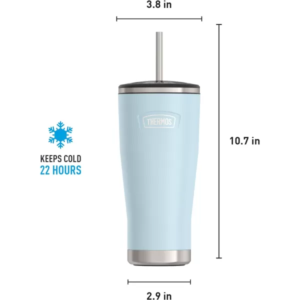 ICON SERIES BY THERMOS Stainless Steel Cold Tumbler with Straw 24 Ounce Sandstone24 Ounce Glacier