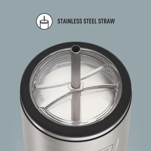 ICON SERIES BY THERMOS Stainless Steel Cold Tumbler with Straw 24 Ounce Sandstone24 Ounce Matte Stainless Steel