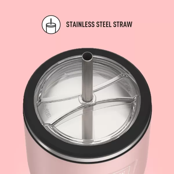 ICON SERIES BY THERMOS Stainless Steel Cold Tumbler with Straw 24 Ounce Sandstone24 Ounce Sunset Pink