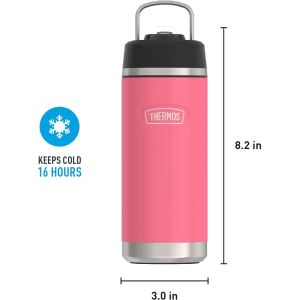 ICON SERIES BY THERMOS Stainless Steel Kids Water Bottle with Pivot Straw 18 Ounce Navy18 Ounce Hot Pink