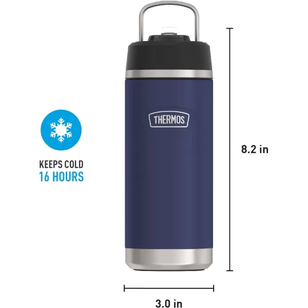 ICON SERIES BY THERMOS Stainless Steel Kids Water Bottle with Pivot Straw 18 Ounce Navy18 Ounce Navy