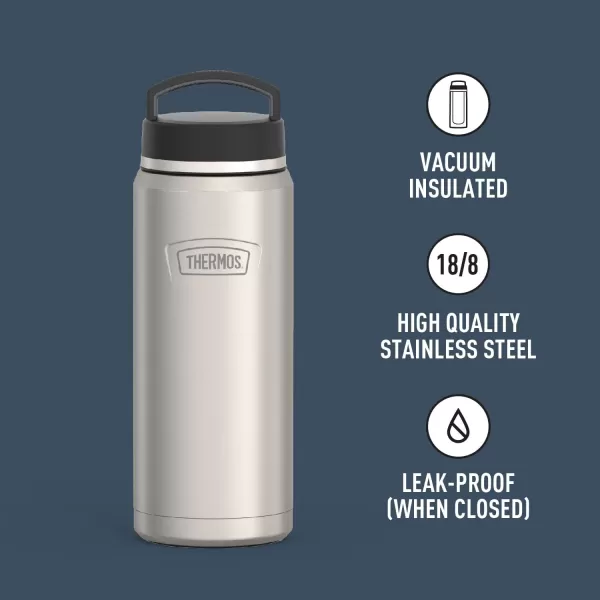 ICON SERIES BY THERMOS Stainless Steel Water Bottle with Screw Top Lid 40 Ounce Glacier40 Ounce Matte Stainless Steel