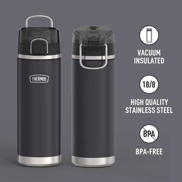 ICON SERIES BY THERMOS Stainless Steel Water Bottle with Spout 24 Ounce Sunset PinkGranite 24 Ounce Bottle