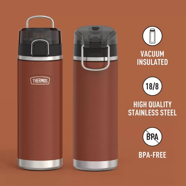 ICON SERIES BY THERMOS Stainless Steel Water Bottle with Spout 24 Ounce Sunset PinkSaddle 24 Ounce Bottle