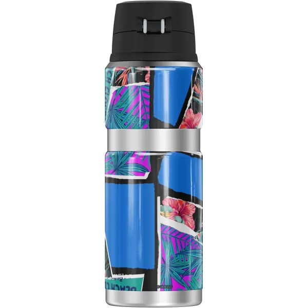 Jaws Floral Paper Collage THERMOS STAINLESS KING Stainless Steel Drink Bottle Vacuum insulated amp Double Wall 24ozJaws Floral Paper Collage THERMOS STAINLESS KING Stainless Steel Drink Bottle Vacuum insulated amp Double Wall 24oz