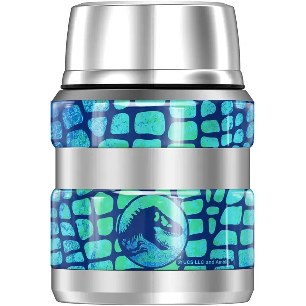 Jurassic World Neon Blue Scales THERMOS STAINLESS KING Stainless Steel Food Jar with Folding Spoon Vacuum insulated amp Double Wall 16ozJurassic World Neon Blue Scales THERMOS STAINLESS KING Stainless Steel Food Jar with Folding Spoon Vacuum insulated amp Double Wall 16oz