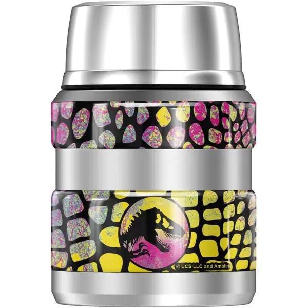 Jurassic World Neon Cmyk Scales THERMOS STAINLESS KING Stainless Steel Food Jar with Folding Spoon Vacuum insulated amp Double Wall 16ozJurassic World Neon Cmyk Scales THERMOS STAINLESS KING Stainless Steel Food Jar with Folding Spoon Vacuum insulated amp Double Wall 16oz