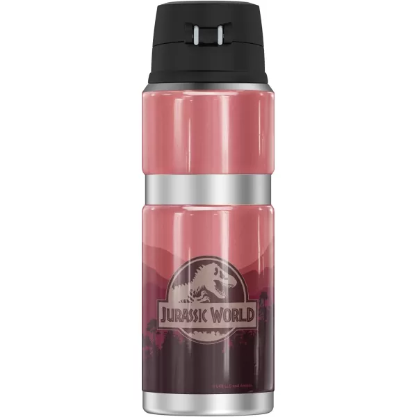 Jurassic World TRex Mountain Encounter THERMOS STAINLESS KING Stainless Steel Drink Bottle Vacuum insulated amp Double Wall 24oz24 oz Bottle TRICERATOPS OBSERVATION COMMITTEE