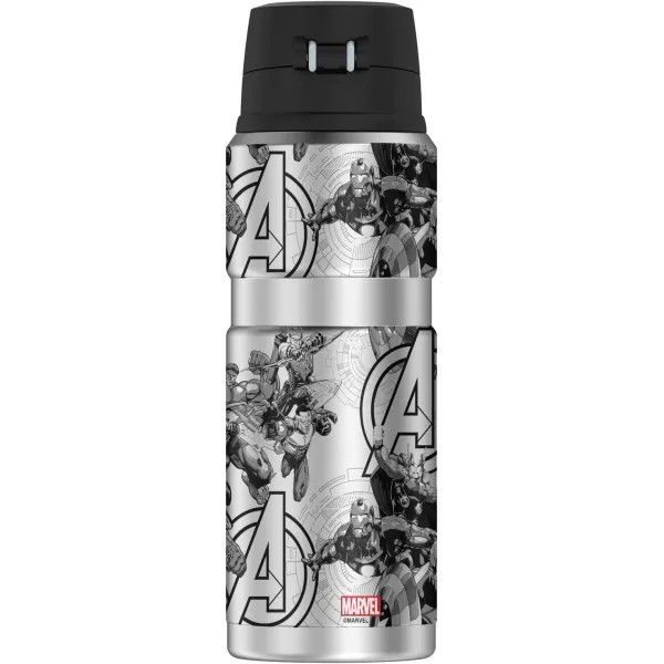 MARVEL  Avengers Etch THERMOS STAINLESS KING Stainless Steel Drink Bottle Vacuum insulated amp Double Wall 24oz24 oz Bottle Etch