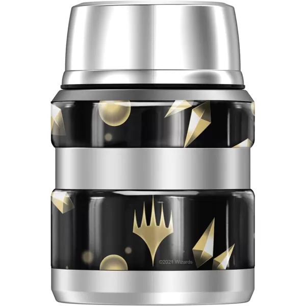 Magic The Gathering Green Mana Stylized THERMOS STAINLESS KING Stainless Steel Food Jar with Folding Spoon Vacuum insulated amp Double Wall 16oz16 oz Food Jar WHITE MANA STYLIZED