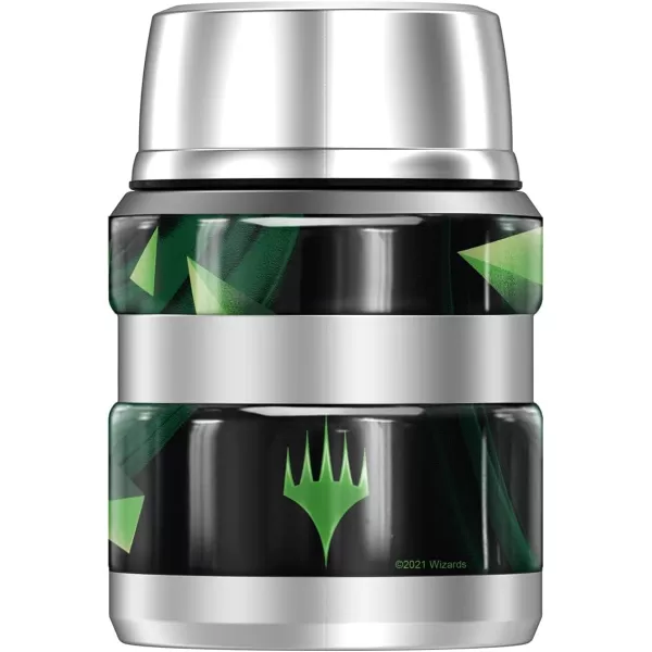 Magic The Gathering Green Mana Stylized THERMOS STAINLESS KING Stainless Steel Food Jar with Folding Spoon Vacuum insulated amp Double Wall 16oz16 oz Food Jar GREEN MANA STYLIZED