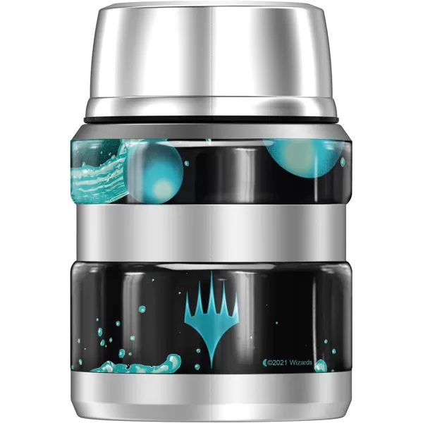 Magic The Gathering Green Mana Stylized THERMOS STAINLESS KING Stainless Steel Food Jar with Folding Spoon Vacuum insulated amp Double Wall 16oz16 oz Food Jar BLUE MANA STYLIZED