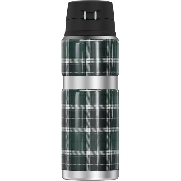 Michigan State University Collection THERMOS STAINLESS KING Stainless Steel Drink Bottle Vacuum insulated amp Double Wall 24ozPLAID