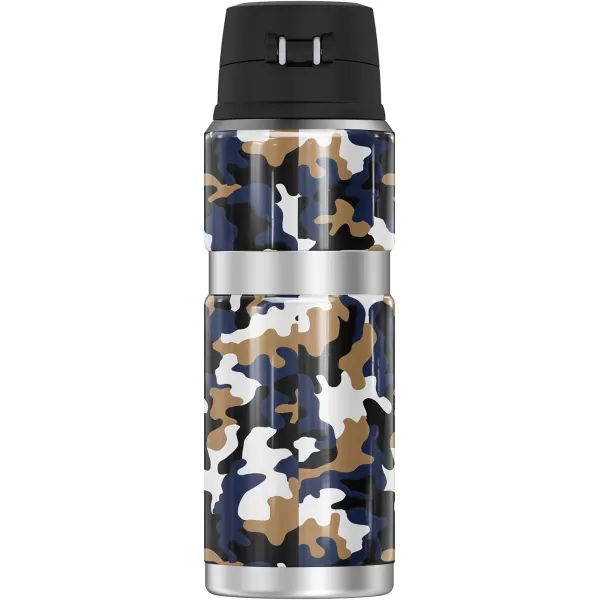 Montana State University Official Collection THERMOS STAINLESS KING Stainless Steel Drink Bottle Vacuum insulated amp Double Wall 24ozCamo