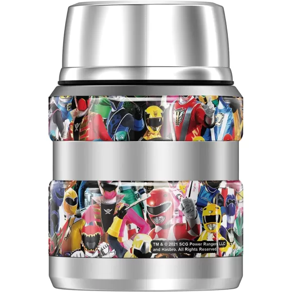 Power Rangers Crowd of Rangers THERMOS STAINLESS KING Stainless Steel Food Jar with Folding Spoon Vacuum insulated amp Double Wall 16oz16 oz Food Jar CROWD OF RANGERS