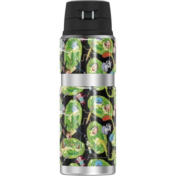 Rick and Morty Meeseeks Crowd THERMOS STAINLESS KING Stainless Steel Drink Bottle Vacuum insulated amp Double Wall 24oz24 oz Bottle PORTAL MAYHEM