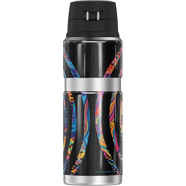 Rick and Morty Meeseeks Crowd THERMOS STAINLESS KING Stainless Steel Drink Bottle Vacuum insulated amp Double Wall 24oz24 oz Bottle SNOWBALL PSYCHEDELIC SWIRL