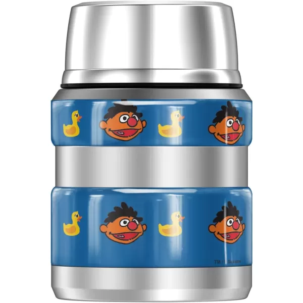 Sesame Street Ernie and Rubber Ducky Pattern THERMOS STAINLESS KING Stainless Steel Food Jar with Folding Spoon Vacuum insulated amp Double Wall 16ozSesame Street Ernie and Rubber Ducky Pattern THERMOS STAINLESS KING Stainless Steel Food Jar with Folding Spoon Vacuum insulated amp Double Wall 16oz