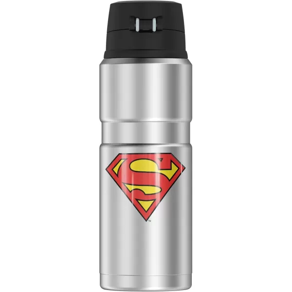 Superman Classic Logo Shield THERMOS STAINLESS KING Stainless Steel Drink Bottle Vacuum insulated amp Double Wall 24oz24 oz Bottle CLASSIC LOGO SHIELD