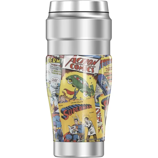 Superman Comic Covers THERMOS STAINLESS KING Stainless Steel Drink Bottle Vacuum insulated amp Double Wall 24oz16 oz Tumbler Superman Comic Covers