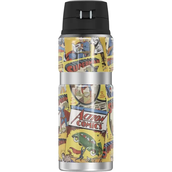 Superman Comic Covers THERMOS STAINLESS KING Stainless Steel Drink Bottle Vacuum insulated amp Double Wall 24oz24 oz Tumbler Comic Covers