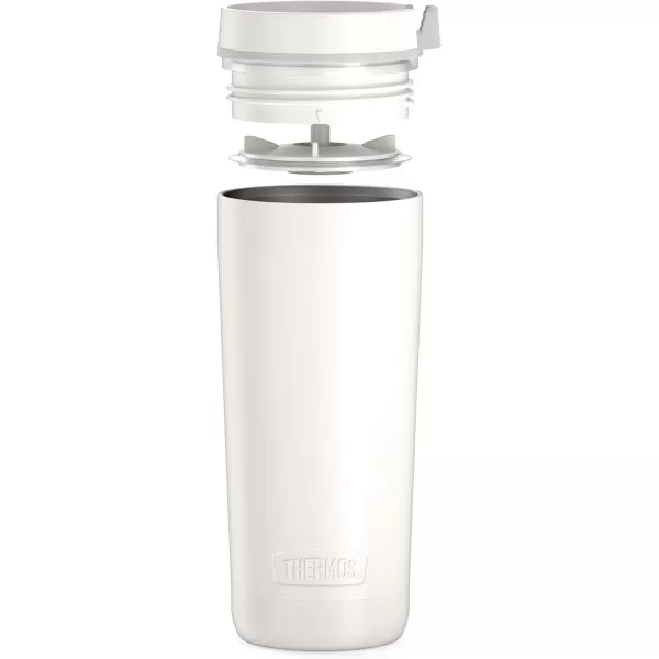 THERMOS ALTA SERIES Stainless Steel Tumbler 18 Ounce Espresso BlackSleet White