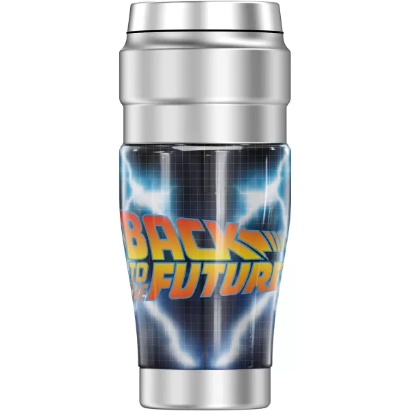 THERMOS Back To The Future Delorian Flames And Lightning STAINLESS KING Stainless Steel Travel Tumbler Vacuum insulated amp Double Wall 16ozTHERMOS Back To The Future Delorian Flames And Lightning STAINLESS KING Stainless Steel Travel Tumbler Vacuum insulated amp Double Wall 16oz