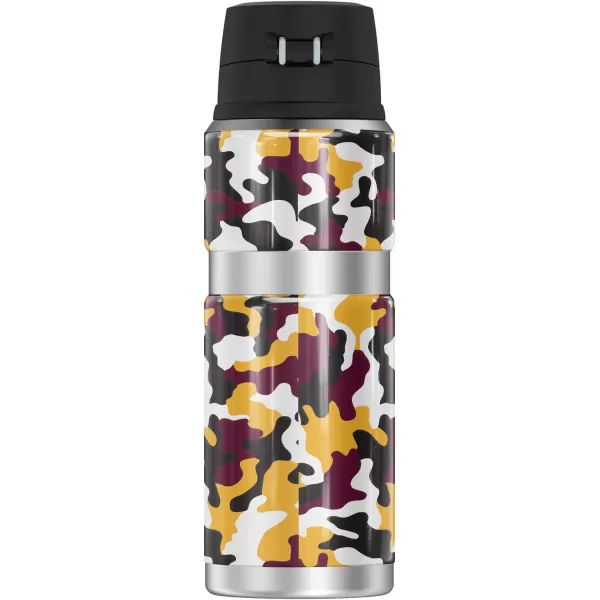 THERMOS Central Michigan University OFFICIAL TieDye STAINLESS KING Stainless Steel Drink Bottle Vacuum insulated amp Double Wall 24oz24 oz Bottle Camo